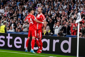 欧冠晋级形势一夜大变：皇马主场落败，拜仁攻陷伯纳乌，阿森纳1-0绝杀