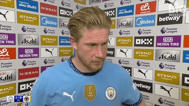 德布劳内：我证明自己还配得上英超；队友都对我离队很难过